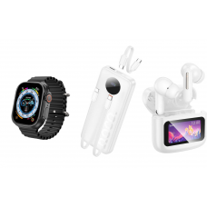 Hoco Smartwatch + Hoco Bluetooth Ακουστικά + Hoco PowerBank 10000mAh