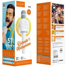 Hoco Ασύρματο Μικρόφωνο Karaoke BK5 Cantando σε Ασημί Χρώμα