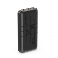 XO PR188 Power Bank 20000mAh 22.5W με 2 Θύρες USB-A και Θύρα USB-C Power Delivery Μαύρο