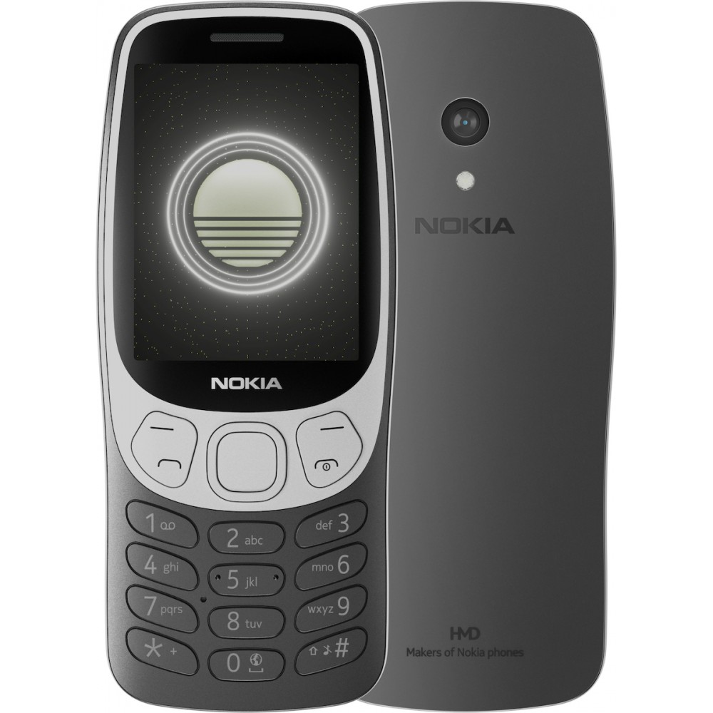 Nokia 3210 Dual SIM Κινητό με Κουμπιά (Ελληνικό Μενού) Grunge Black