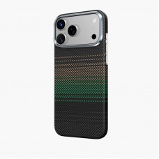 Luxury Carbon MagSafe Case με Gradient Σχεδιο Black Green