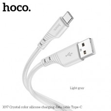 HOCO ΚΑΛΩΔΙΟ ΦΟΡΤΙΣΗΣ ΣΙΛΙΚΟΝΗΣ TYPE-C/USB-A 1M 2.4A